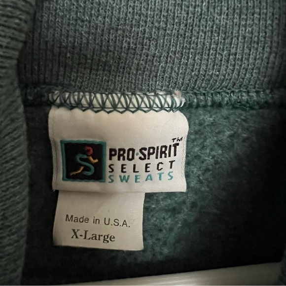 Pro Spirit Select Sweats Pullover Turtleneck‎ Sweatshirt Angels Green XL Vintage - Picture 3 of 7